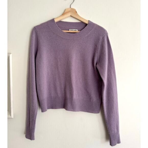 REFORMATION Dana Cashmere Blend Sweater in Vintage Purple Size Small - Picture 4 of 8
